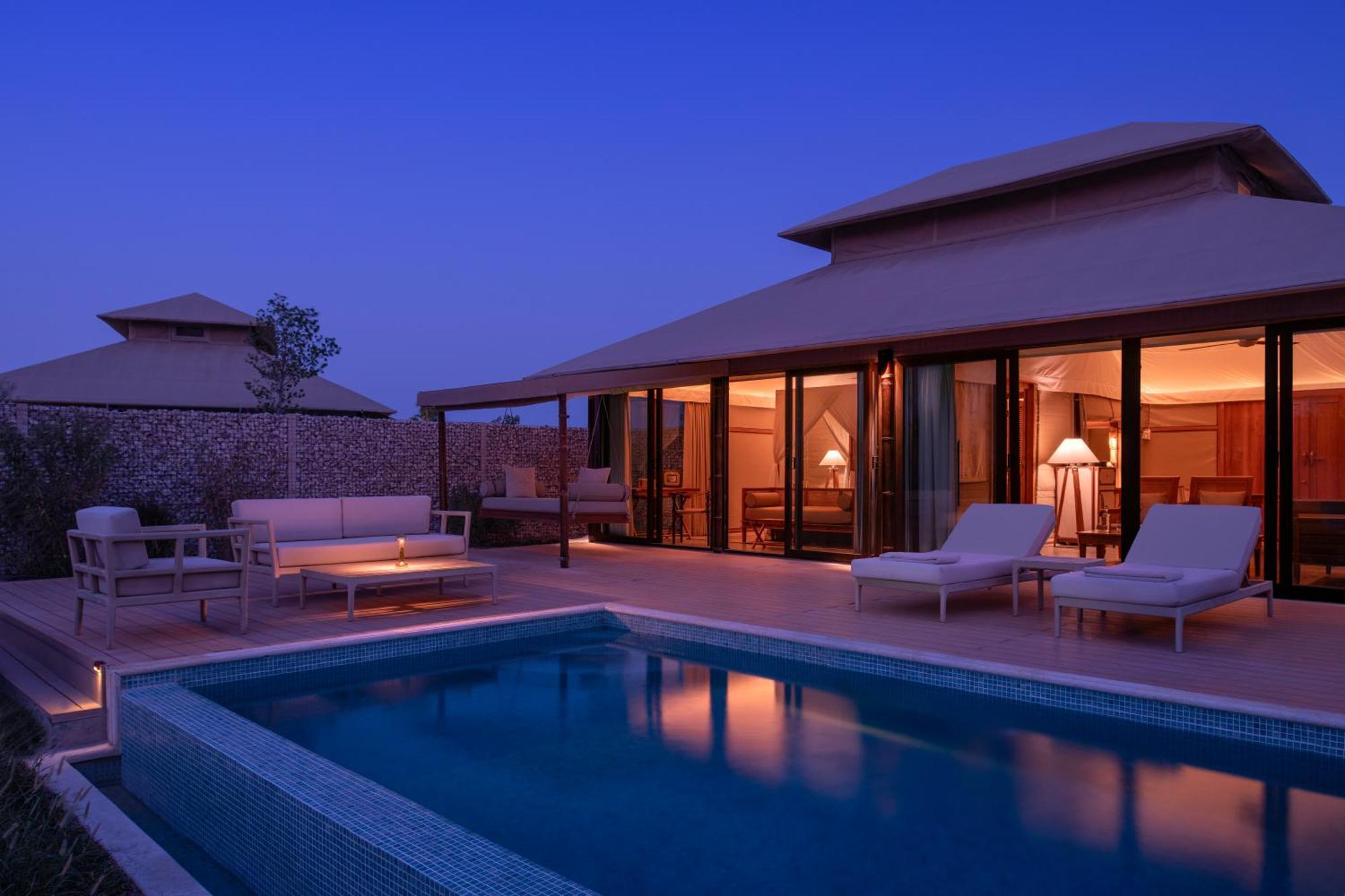 The Outpost Al Barari Camp Hotel Mesaieed Exterior photo
