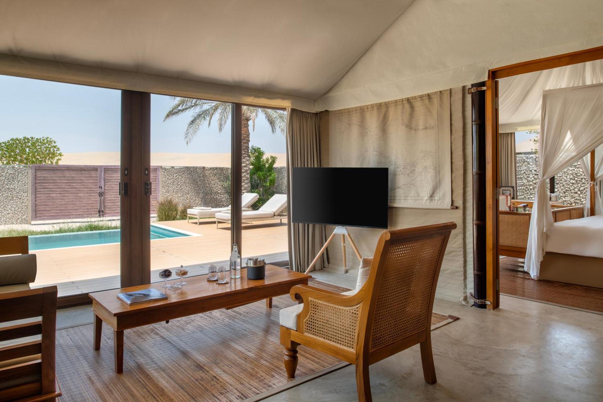 The Outpost Al Barari Camp Hotel Mesaieed Exterior photo