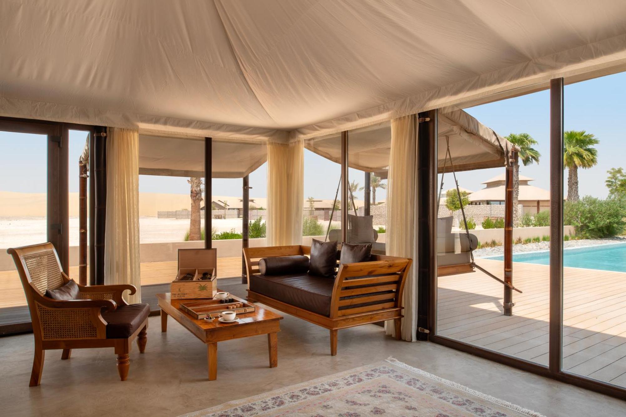 The Outpost Al Barari Camp Hotel Mesaieed Exterior photo